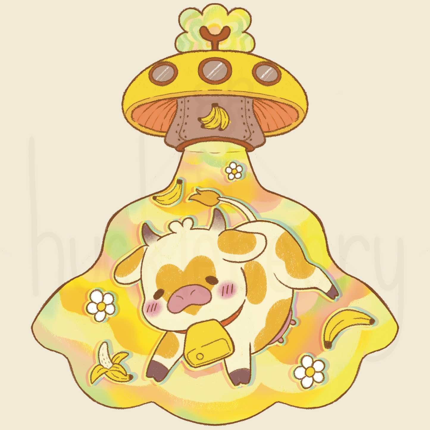 Banana MooFO Acrylic Keychain