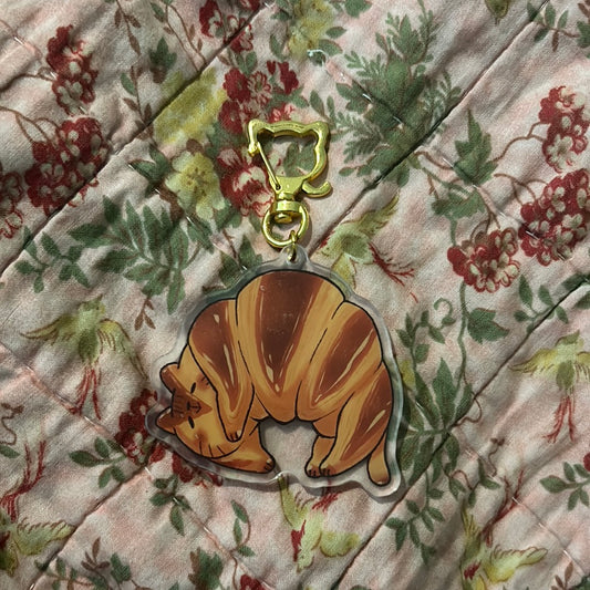 Kitty Croissant Keychain