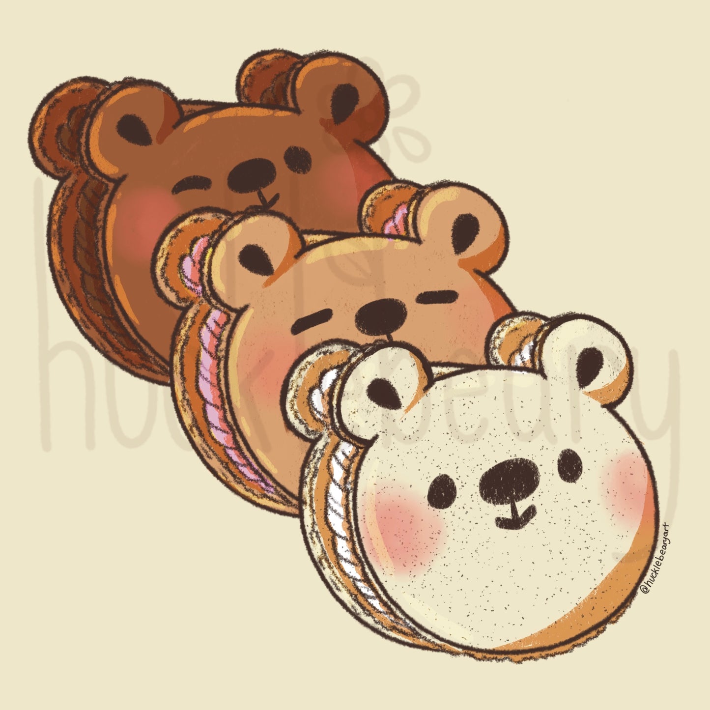 Bear Macarons Vinyl Sticker