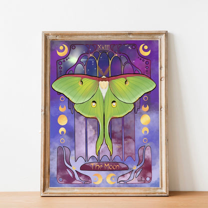 Moth Tarot Series: The Moon Print (8.5"x11")
