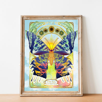 Moth Tarot Series: The Sun Print (8.5"x11")