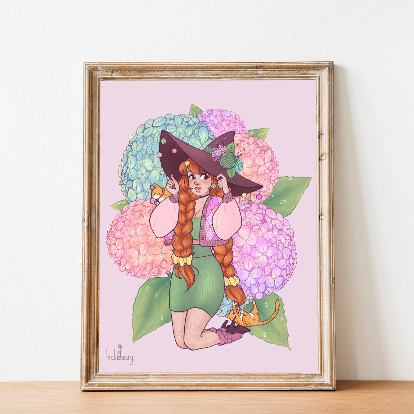 Hydrangea Witch Print (8.5"x11")