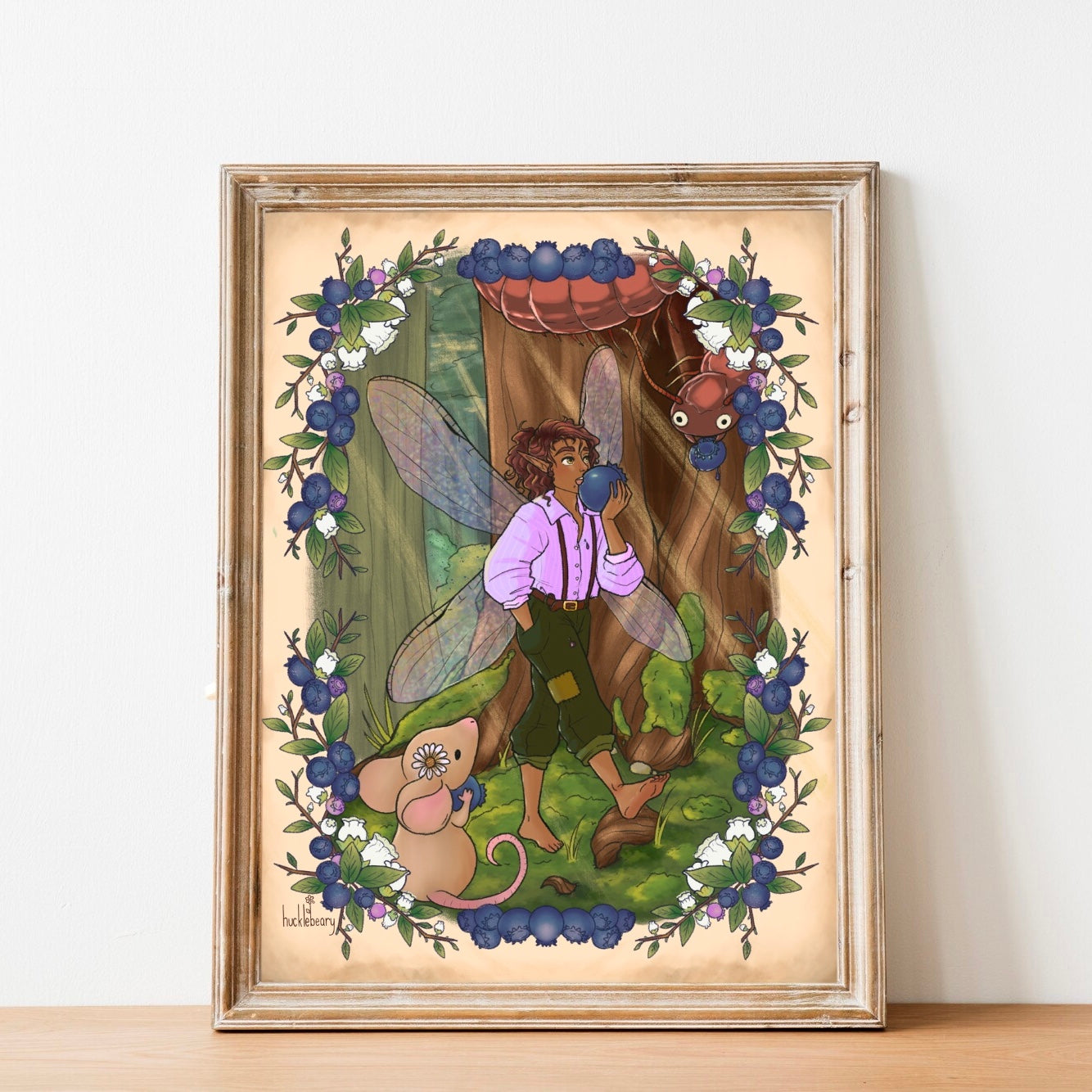 Berry Fairy Series: Blueberry Print (8.5"x11")