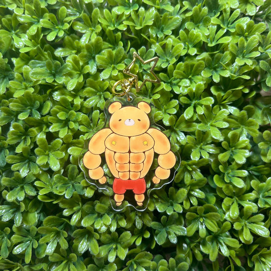 Buff Bear Buns Acrylic Keychain