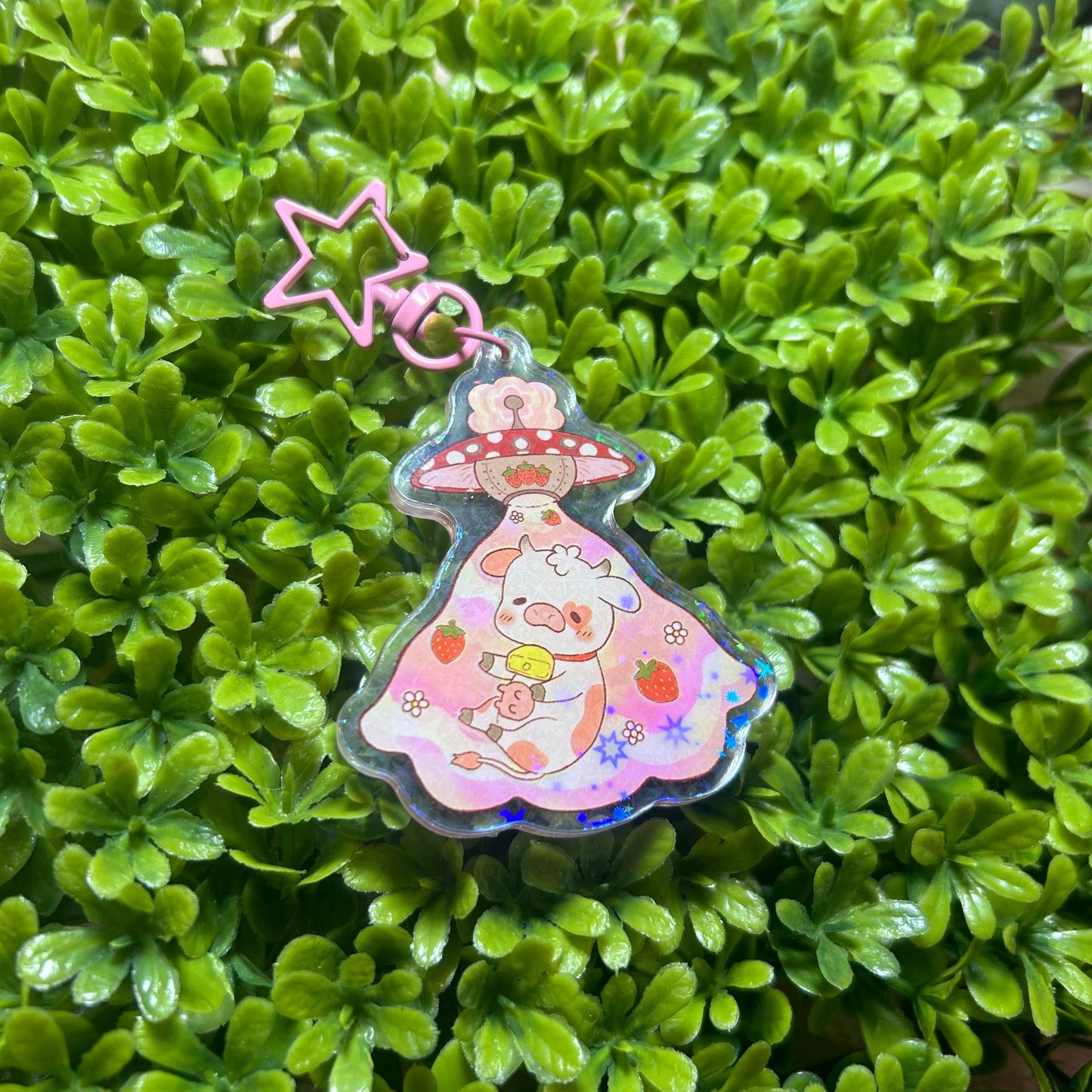 Strawberry MooFO Acrylic Keychain