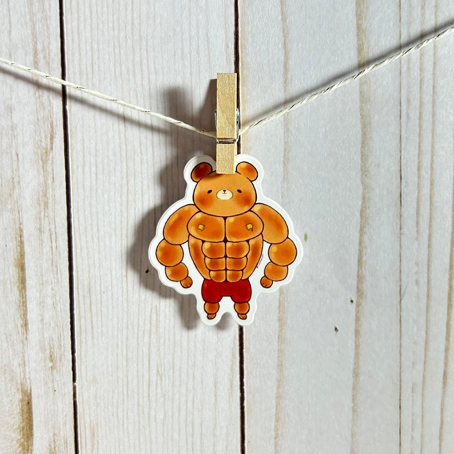 Buff Bear Buns Vinyl Sticker